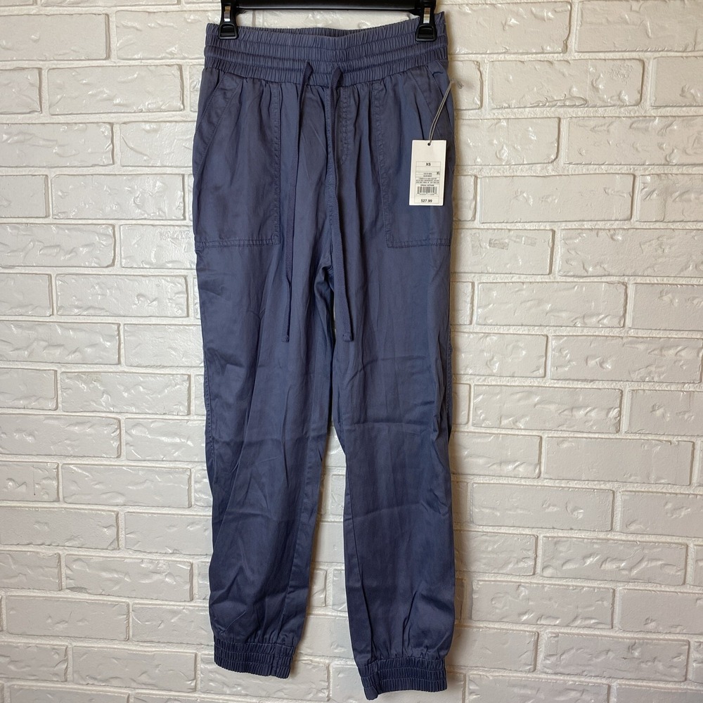 A New Day NWT Womens Tencel Jogger Size XS (26x26) Elastic Drawstring Waist Blue